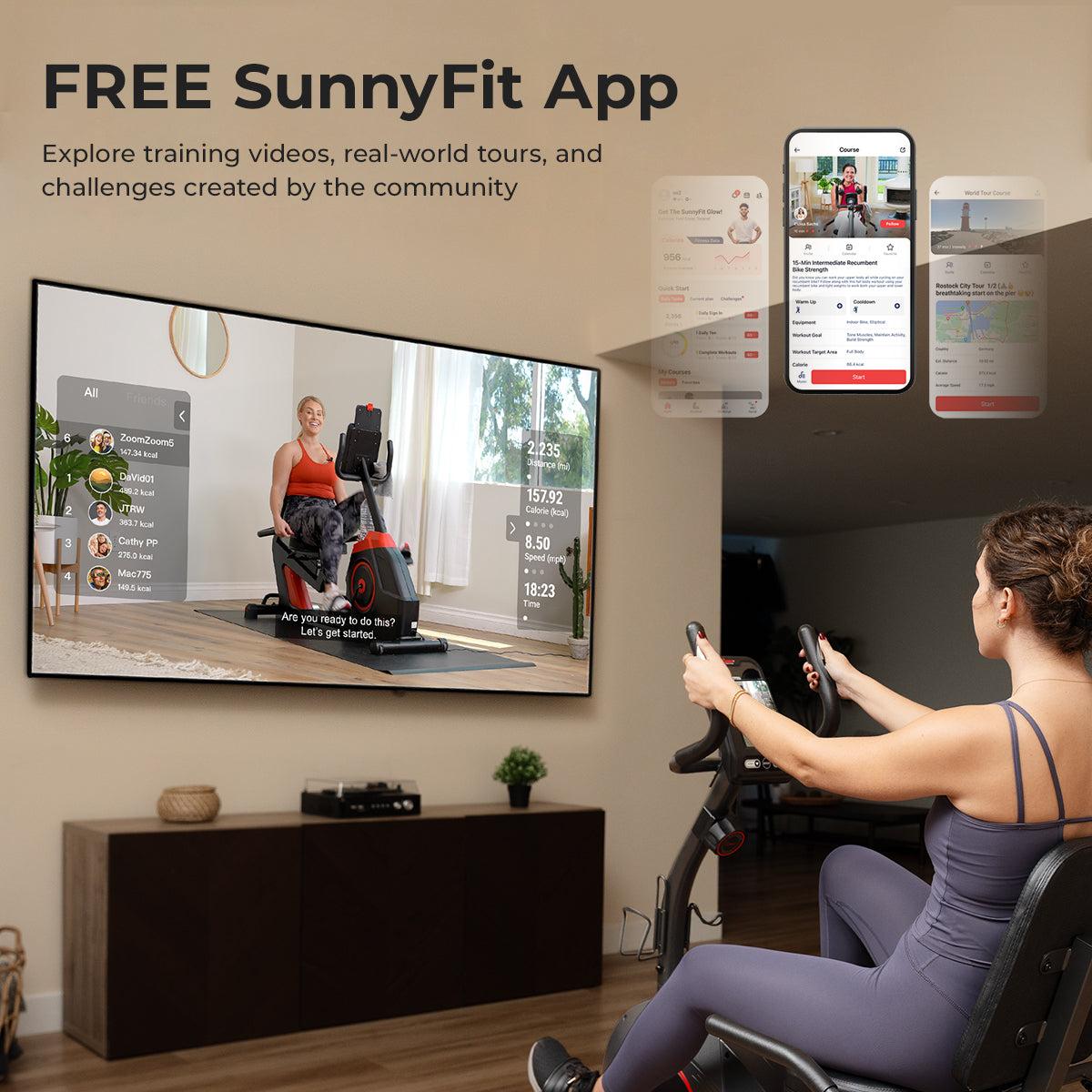 16-Level Smart Magnetic Resistance Recumbent Bike