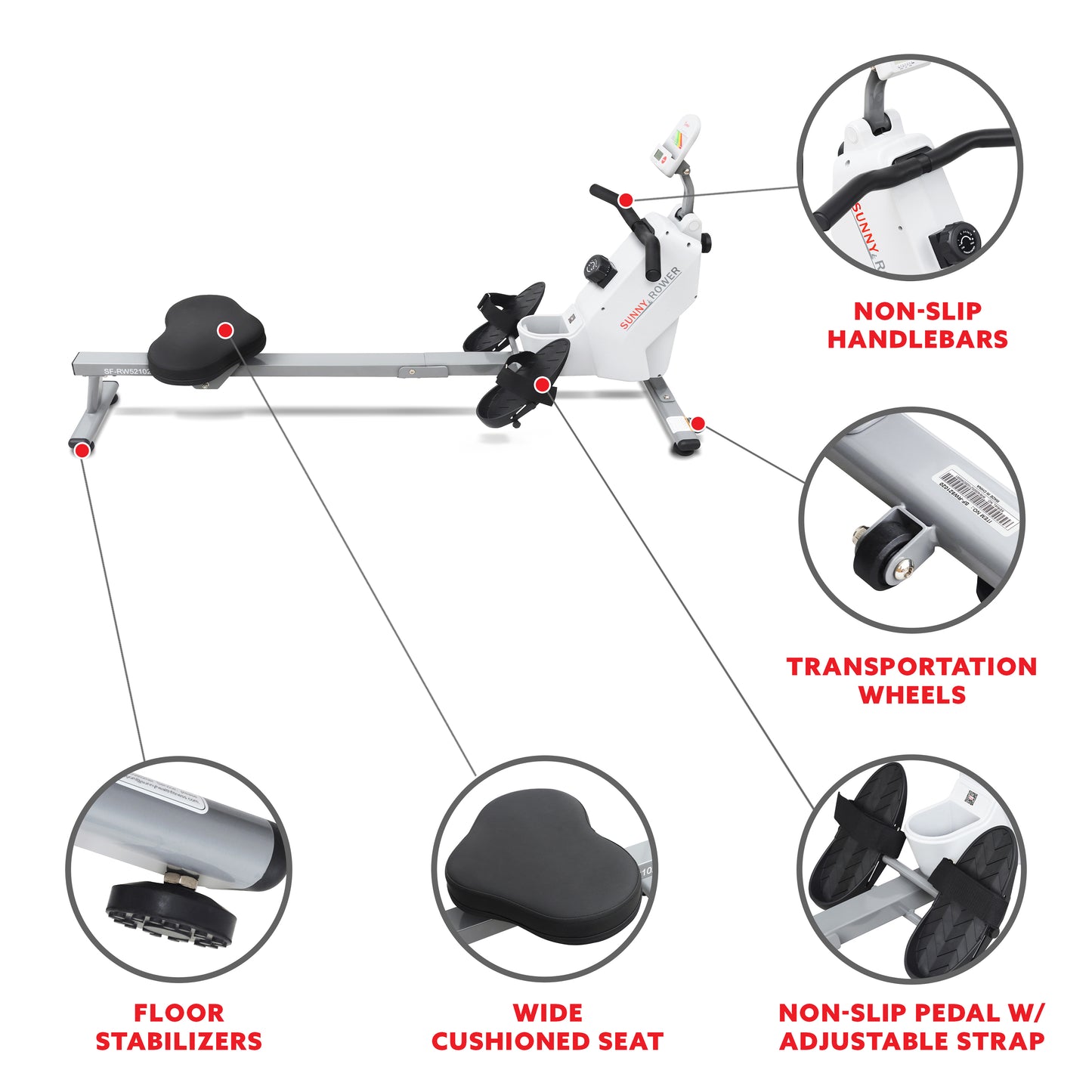 Smart Compact Magnetic Rowing Machine