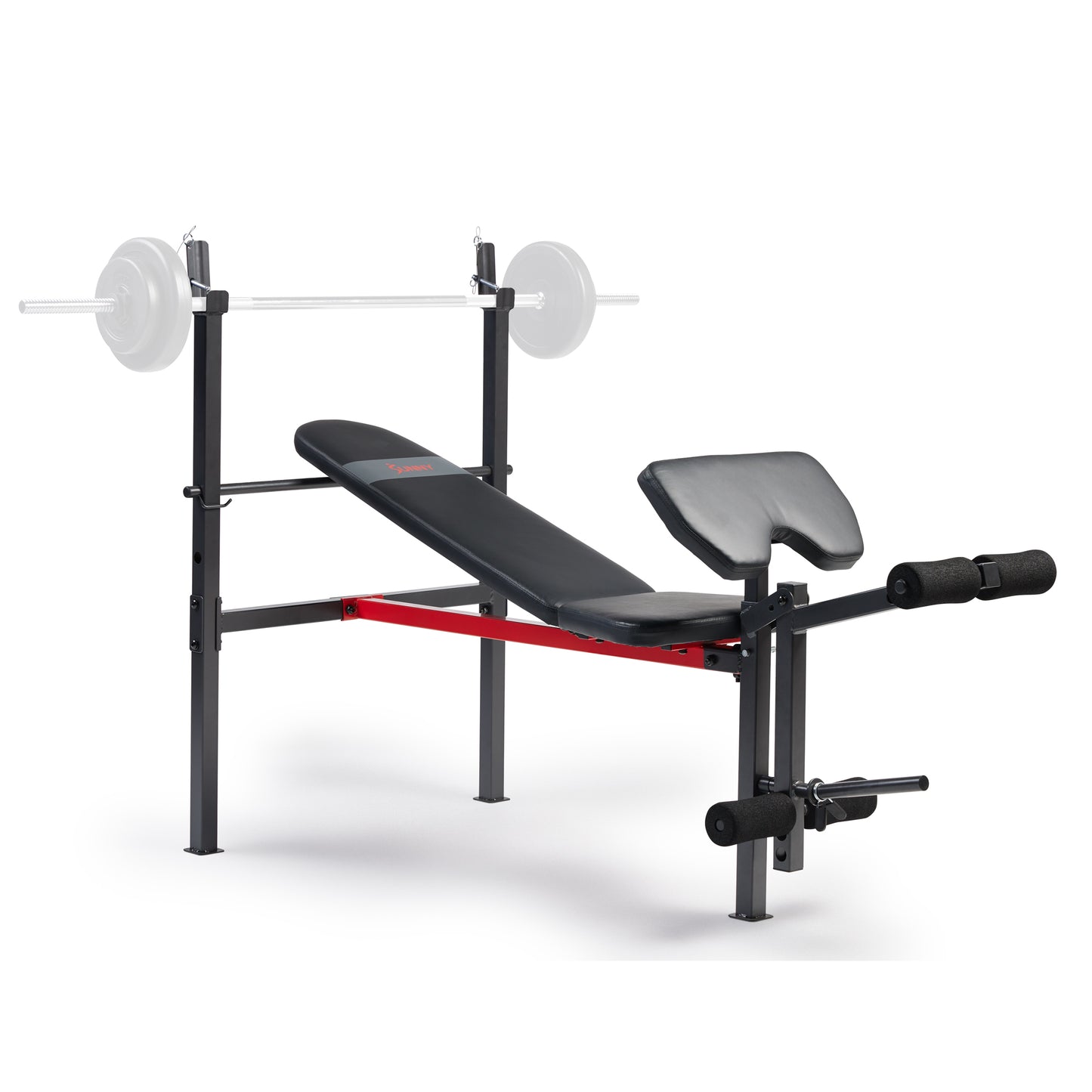 Adjustable Standard Incline Weight Bench With Leg Developer and Preacher Curl Attachment