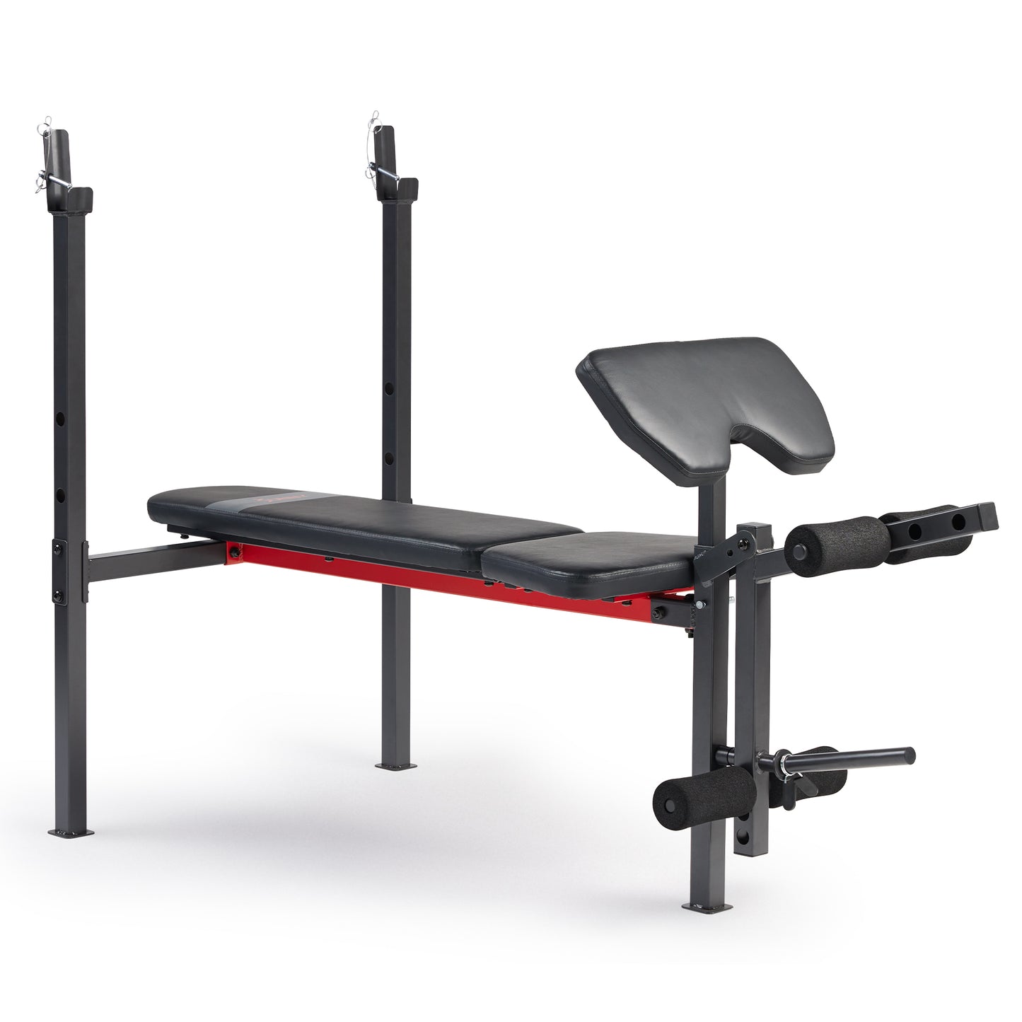 Adjustable Standard Incline Weight Bench With Leg Developer and Preacher Curl Attachment