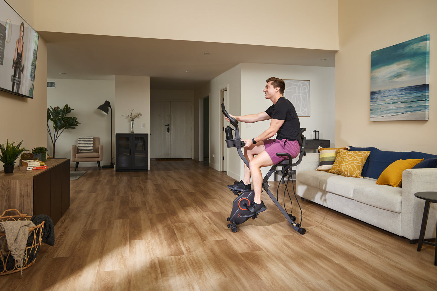 Foldable Magnetic Recumbent Exercise X-Bike
