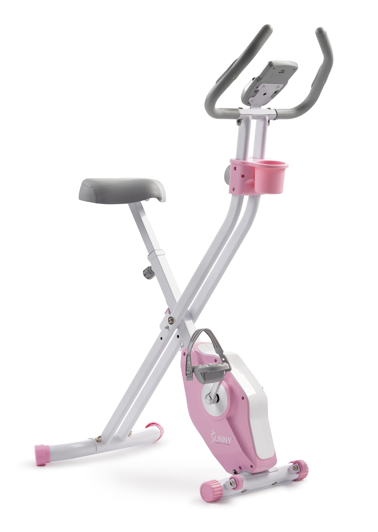 Pink Foldable Magnetic Exercise X-Bike