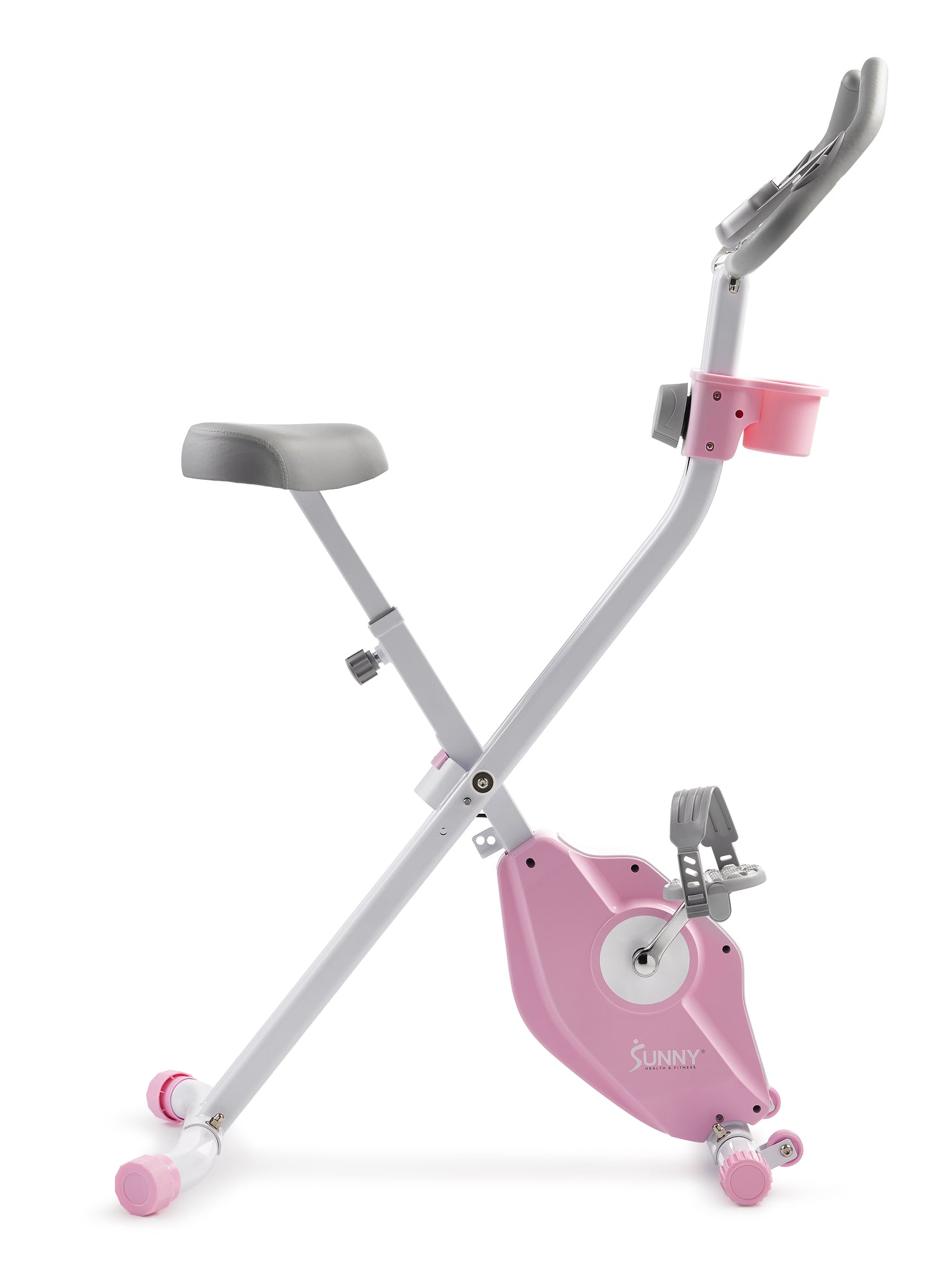 Pink Foldable Magnetic Exercise X-Bike