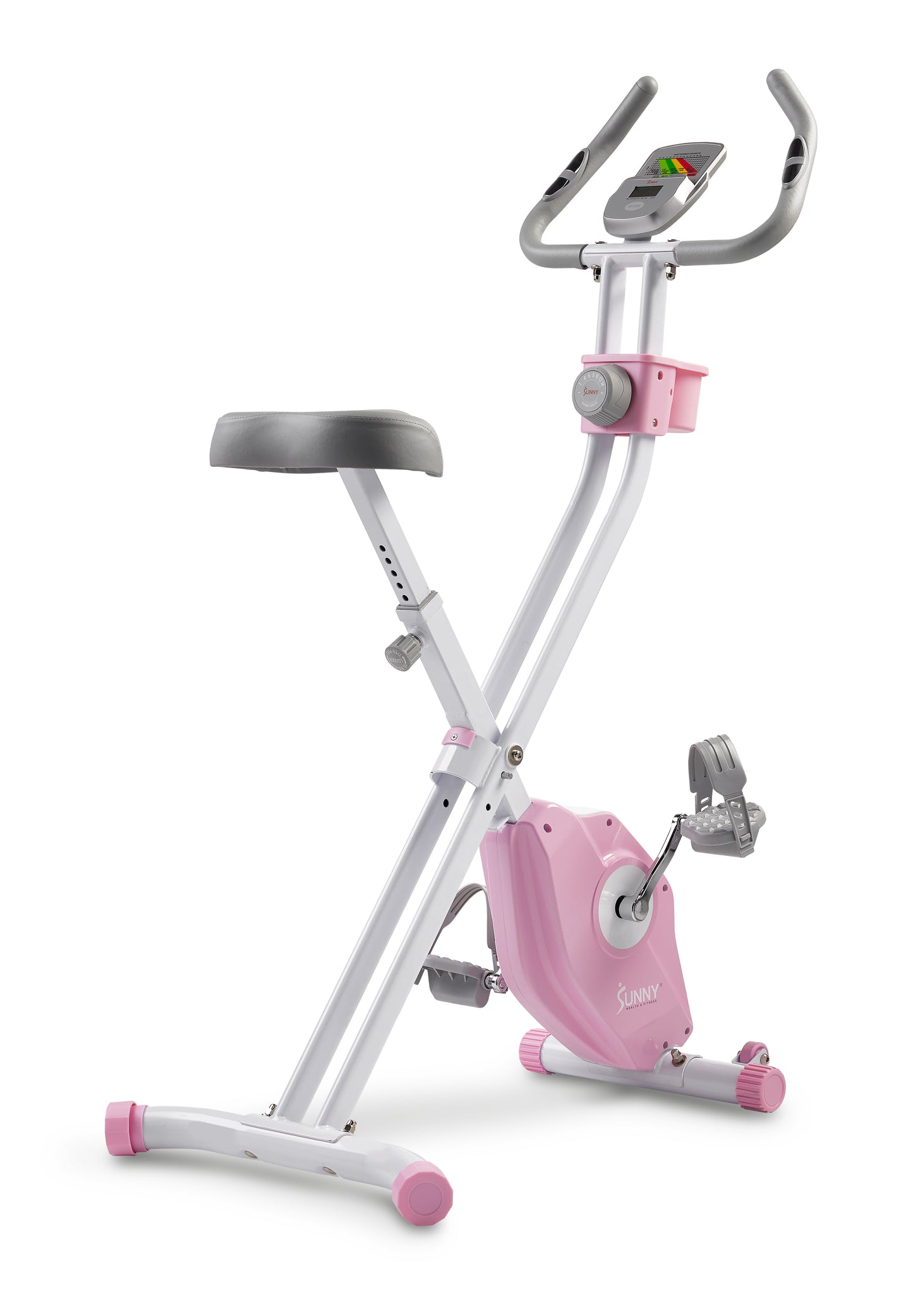 Pink Foldable Magnetic Exercise X-Bike