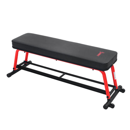 Power Zone Premium Strength Flat Bench with Dumbbell Rack