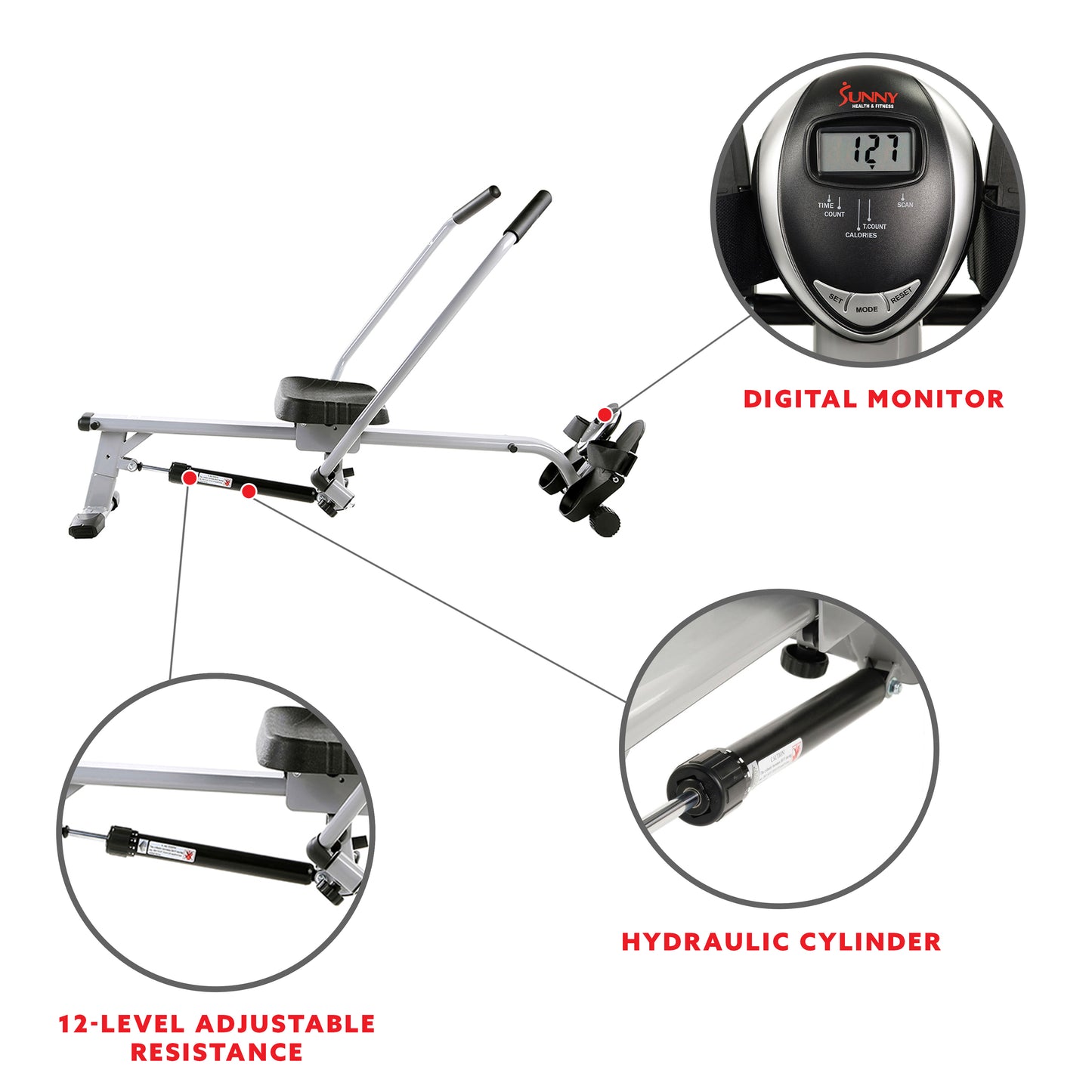 Smart Compact Full Motion Rowing Machine