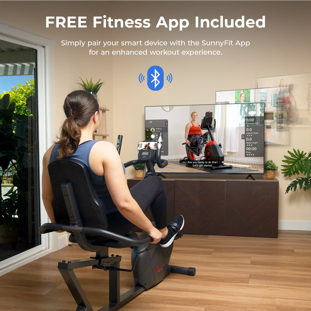 Smart Magnetic Resistance Recumbent Bike