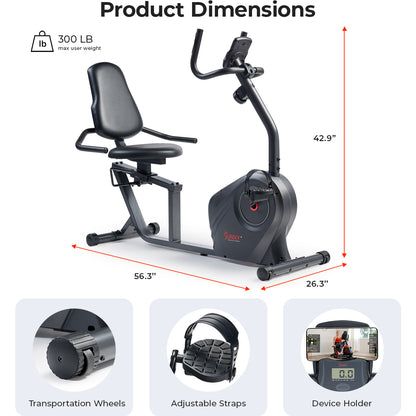 Smart Magnetic Resistance Recumbent Bike
