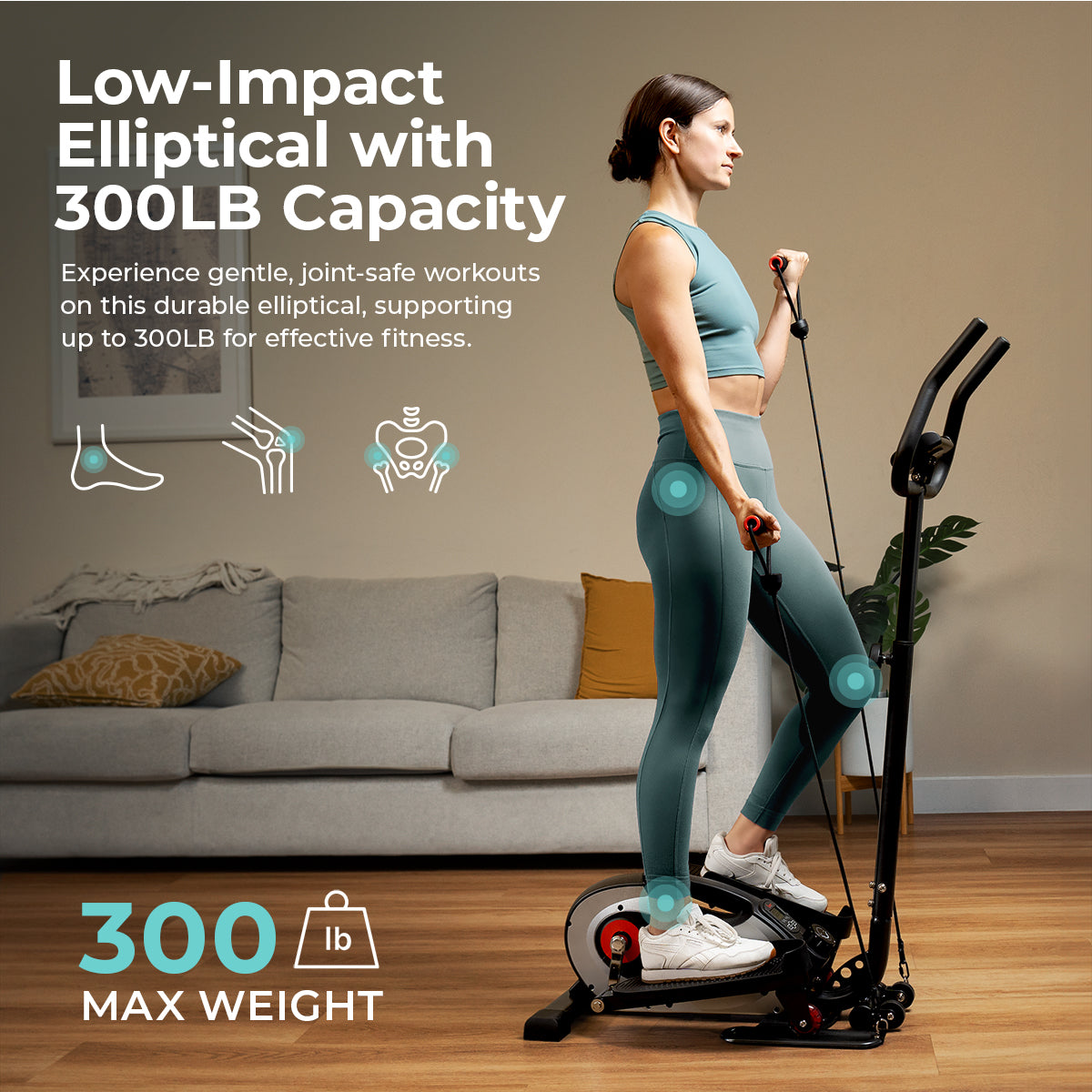 Smart Stand Mini Elliptical Exercise Trainer