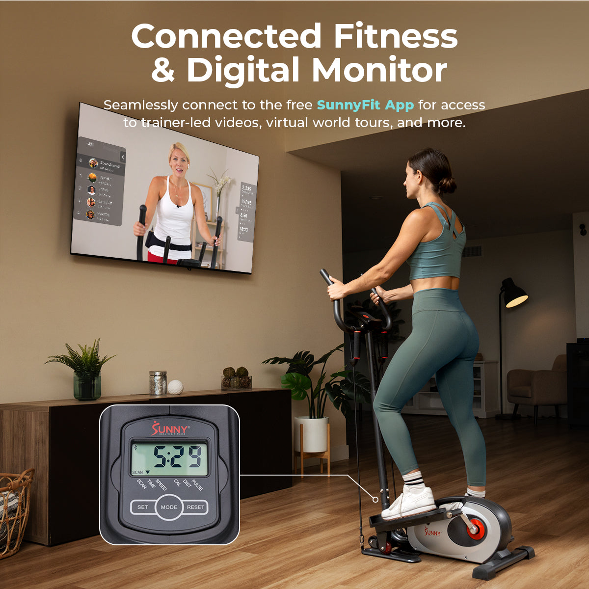 Smart Stand Mini Elliptical Exercise Trainer