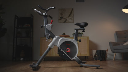 Smart Two-stage Transmission Magnetic Belt Drive Upright Exercise Bike
