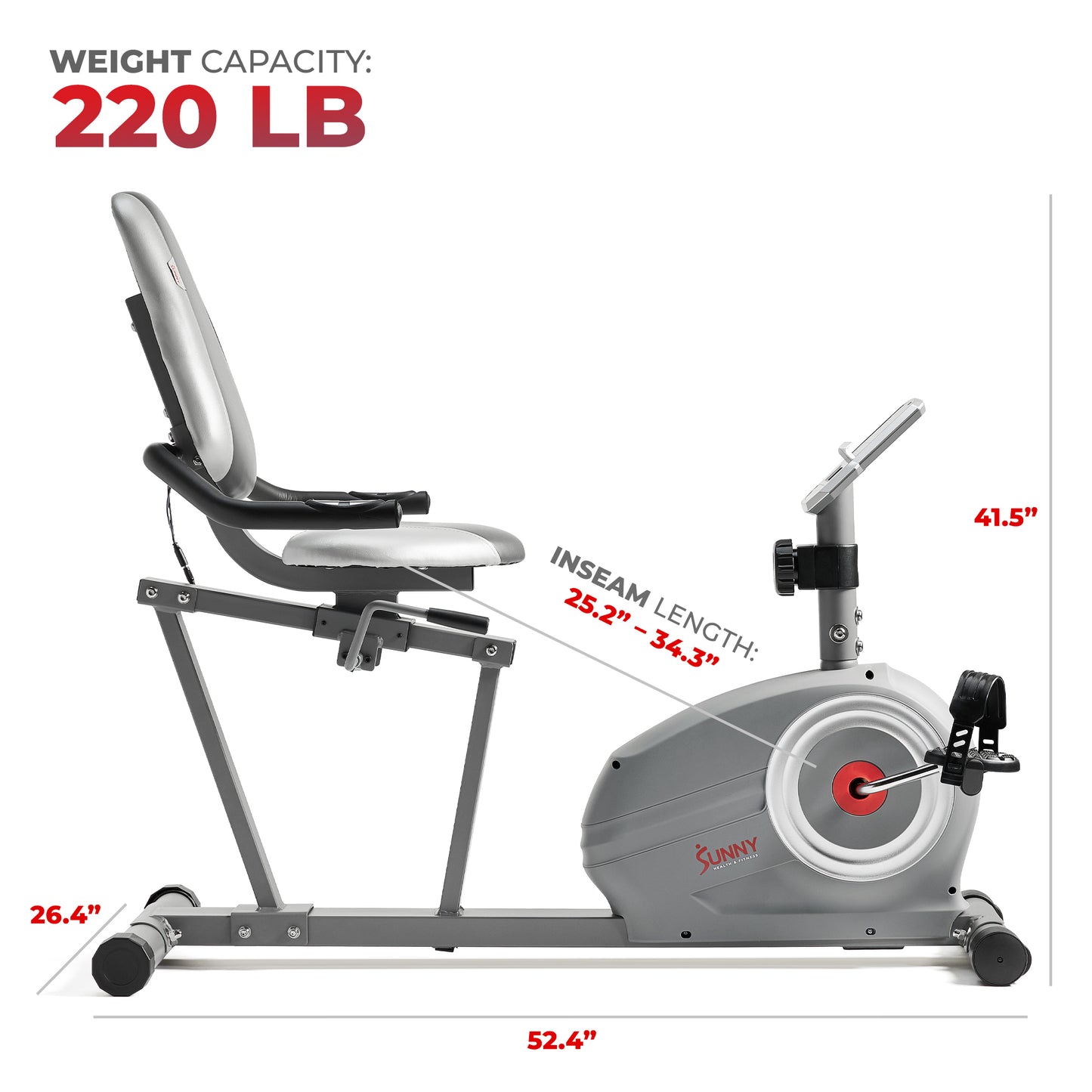 Essentials Series Magnetic Smart Recumbent Bike
