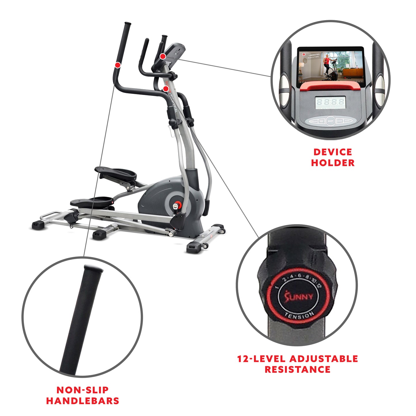 Smart Elite Long Stride Length Magnetic Elliptical