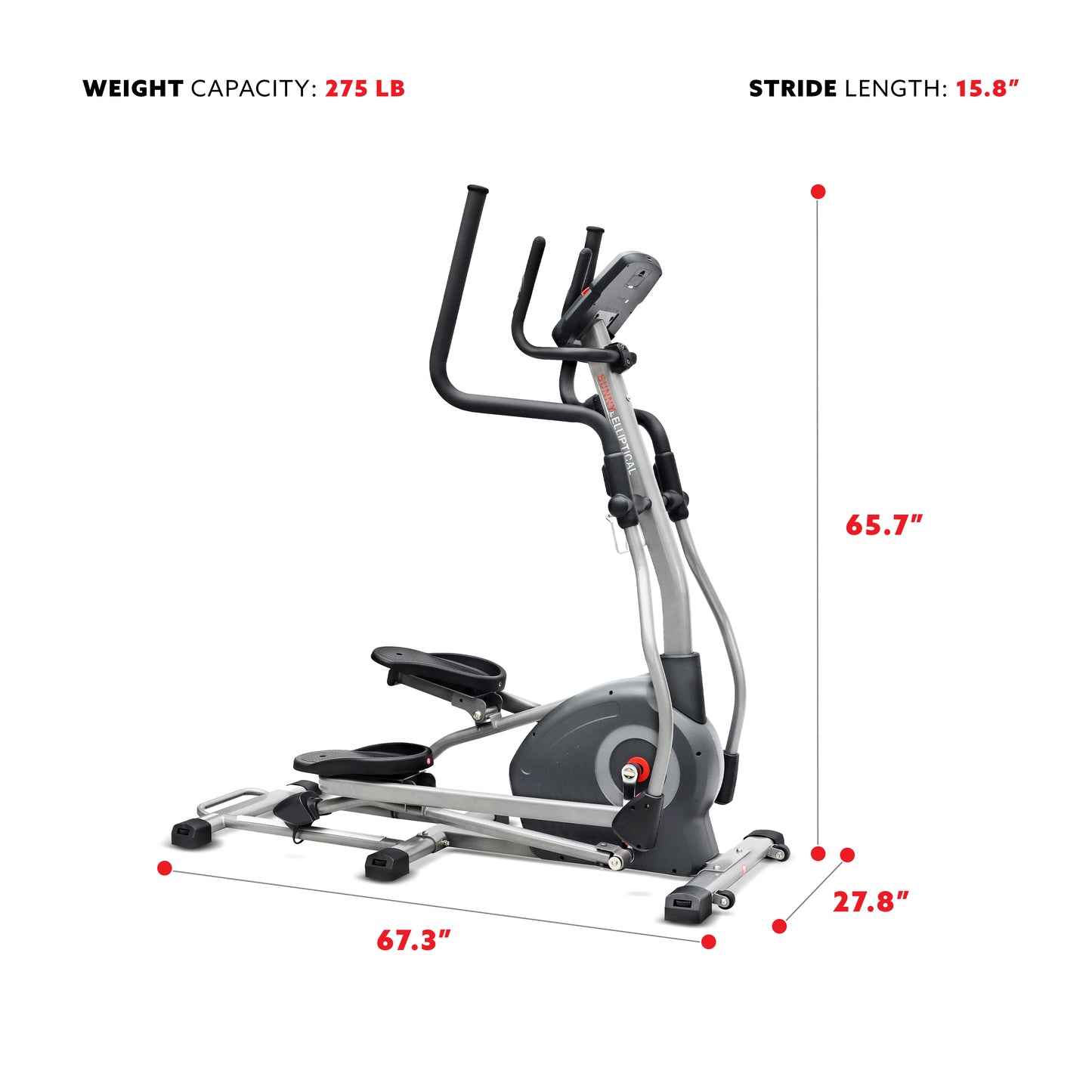 Smart Elite Long Stride Length Magnetic Elliptical