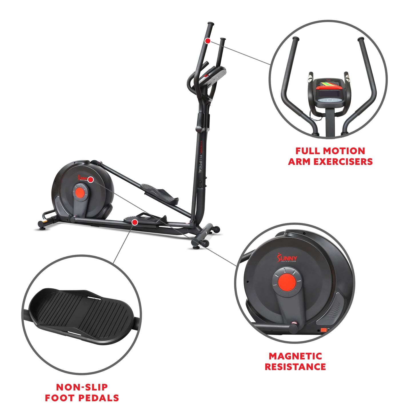 Power Stride Smart Electro-Magnetic Elliptical Machine
