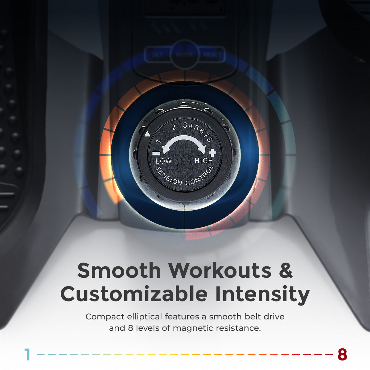 Smart Under Desk Mini Elliptical Exercise Trainer