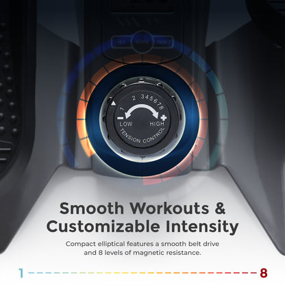 Smart Under Desk Mini Elliptical Exercise Trainer