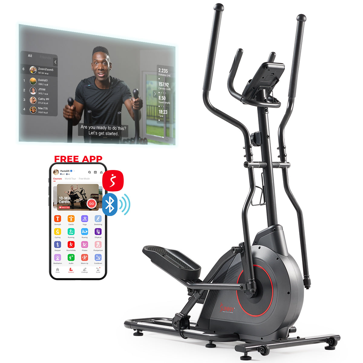 Ultra Silent Smart Elliptical Exerciser